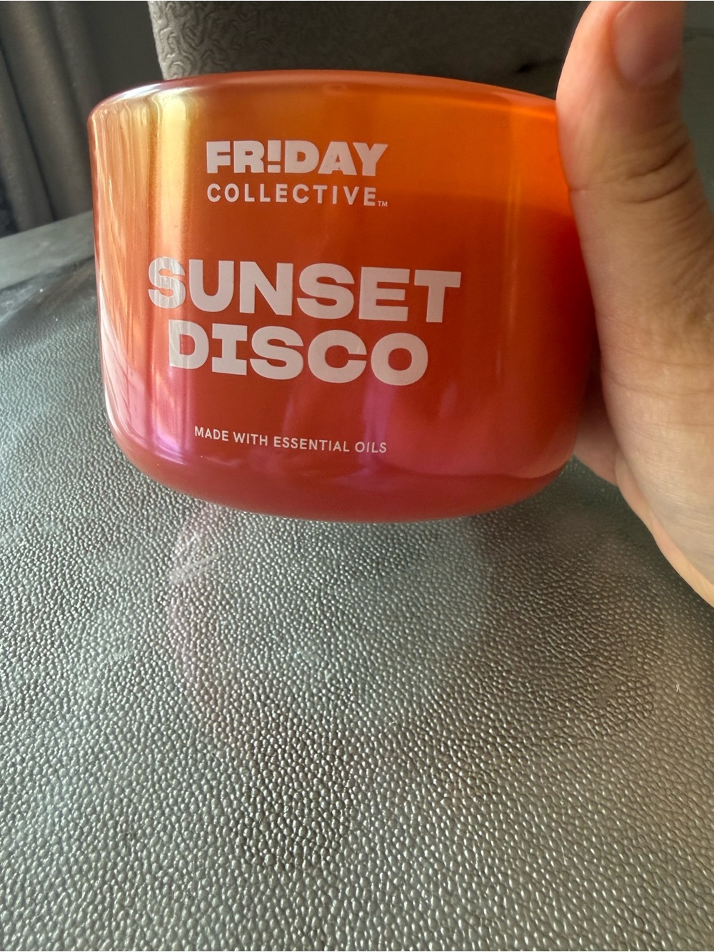 FRIDAY Collective Sunset Disco Scented Jar - Orange Ombre
